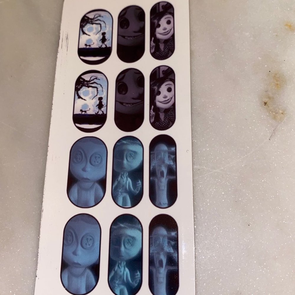 Coraline Halloween Nail Decals